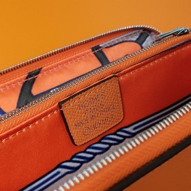 Hermes кошелек на молнии, внешняя часть из кожи Epsom, внутренняя