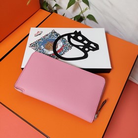 Hermes кошелек на молнии, внешняя часть из кожи Epsom, внутренняя