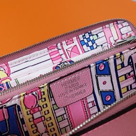 Hermes кошелек на молнии, внешняя часть из кожи Epsom, внутренняя