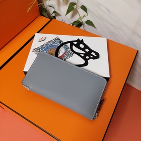 Hermes кошелек на молнии, внешняя часть из кожи Epsom, внутренняя
