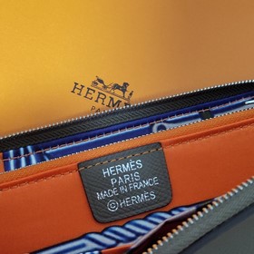 Hermes кошелек на молнии, внешняя часть из кожи Epsom, внутренняя