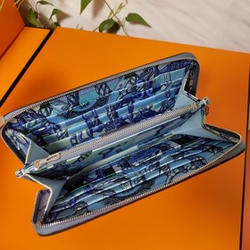 Hermes кошелек на молнии, внешний материал Epsom, внутренний слой