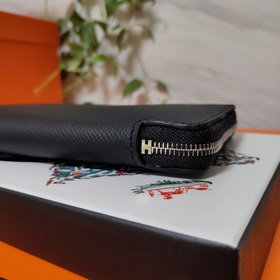 Hermes кошелек на молнии, внешняя часть из кожи Epsom, внутренняя