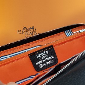 Hermes кошелек на молнии, внешняя часть из кожи Epsom, внутренняя
