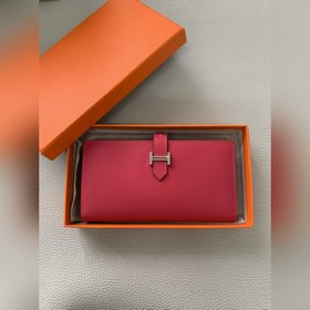 Bearn Длинный кошелек/портфель 17,5 см, импортная кожа Epsom [роз