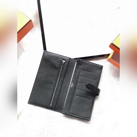 Bearn Длинный кошелек/портфель 17,5 см, импортная кожа Togo [черн