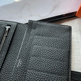 Bearn Длинный кошелек/портфель 17,5 см, импортная кожа Togo [черн