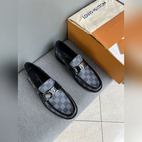 Оригинальное качество Louis Vuitton LV, кожаные туфли для отдыха,