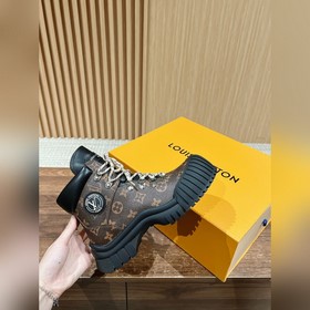 #Louis Vuitton Старый узор, толстая подошва, короткие ботинки, че