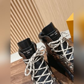 #Louis Vuitton Старый узор, толстая подошва, короткие ботинки, че