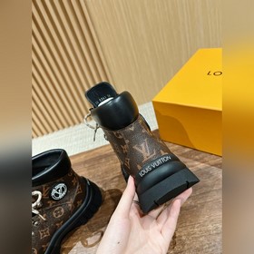 #Louis Vuitton Старый узор, толстая подошва, короткие ботинки, че