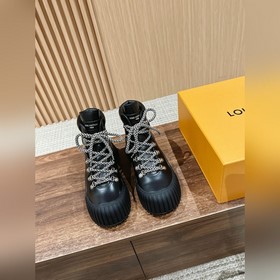 #Louis Vuitton Старый узор, толстая подошва, короткие ботинки, че