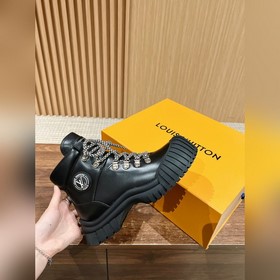 #Louis Vuitton Старый узор, толстая подошва, короткие ботинки, че