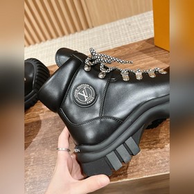 #Louis Vuitton Старый узор, толстая подошва, короткие ботинки, че