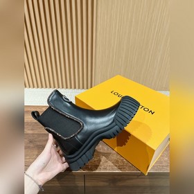 #Louis Vuitton Старый узор, толстая подошва, короткие ботинки, че