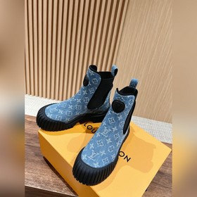 #Louis Vuitton Старый узор, толстая подошва, короткие ботинки, че