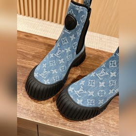 #Louis Vuitton Старый узор, толстая подошва, короткие ботинки, че