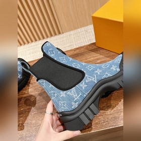 #Louis Vuitton Старый узор, толстая подошва, короткие ботинки, че