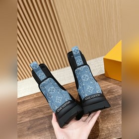 #Louis Vuitton Старый узор, толстая подошва, короткие ботинки, че
