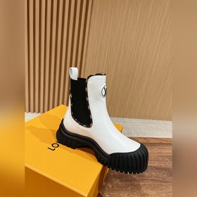 #Louis Vuitton Старый узор, толстая подошва, короткие ботинки, че