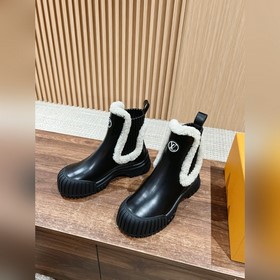 #Louis Vuitton шерстяные ботинки на толстой подошве, челси, на пл