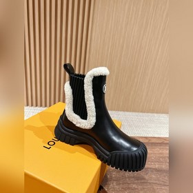 #Louis Vuitton шерстяные ботинки на толстой подошве, челси, на пл