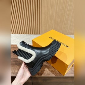#Louis Vuitton шерстяные ботинки на толстой подошве, челси, на пл