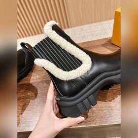 #Louis Vuitton шерстяные ботинки на толстой подошве, челси, на пл