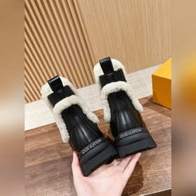 #Louis Vuitton шерстяные ботинки на толстой подошве, челси, на пл