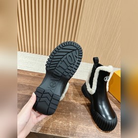 #Louis Vuitton шерстяные ботинки на толстой подошве, челси, на пл