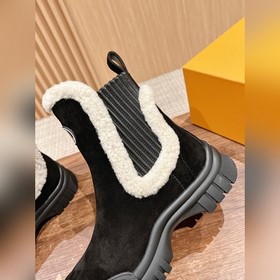 #Louis Vuitton шерстяные ботинки на толстой подошве, челси, на пл