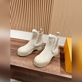 #Louis Vuitton шерстяные ботинки на толстой подошве, челси, на пл