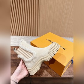 #Louis Vuitton шерстяные ботинки на толстой подошве, челси, на пл