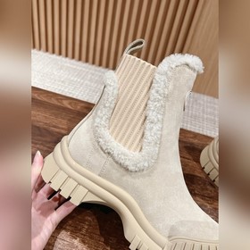 #Louis Vuitton шерстяные ботинки на толстой подошве, челси, на пл