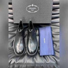 Высококачественные мужские высокие ботинки Prada с классическим к