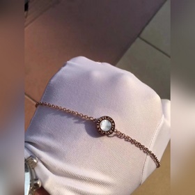 Двусторонний вращающийся браслет Bulgari из черно-белой керамики 