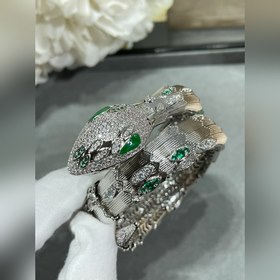 (Реальная цена) Материал： 2140360. Браслет Bulgari с зелеными зме