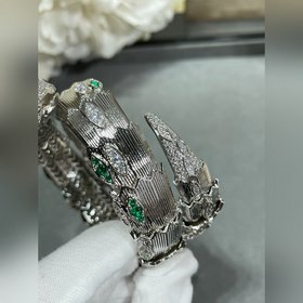 (Реальная цена) Материал： 2140360. Браслет Bulgari с зелеными зме