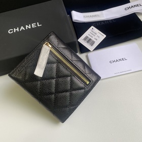 CHANEL Классический короткий кошелек с тремя складками, модель A
