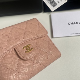 CHANEL Классический короткий кошелек с тремя складками, модель A