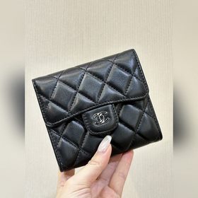 CHANEL 82288 Овечья кожа, черный серебром