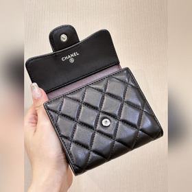 CHANEL 82288 Овечья кожа, черный серебром