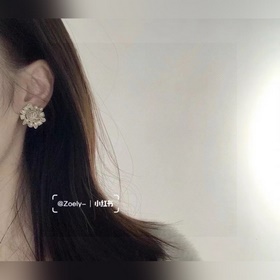 Chanel Sunflower Серьги-гвоздики, точная копия оригинала, высокок