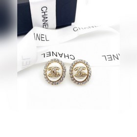 Chanel круглые серьги-гвоздики с жемчужинами, серебро 925 пробы, 