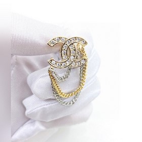 Chanel cc двухцветная кисточка, изготовлена из латуни 130180160