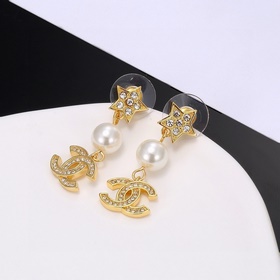 Chanel Звездные серьги-гвоздики, точная копия оригинала, высокока