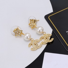 Chanel Звездные серьги-гвоздики, точная копия оригинала, высокока