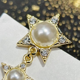 Новинка： серьги-гвоздики Chanel Код p120 Новинка Chanel c4 двойны