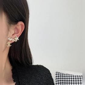 Новинка Chanel серьги-клипсы Код p110 Новинка Chanel с двойной бу
