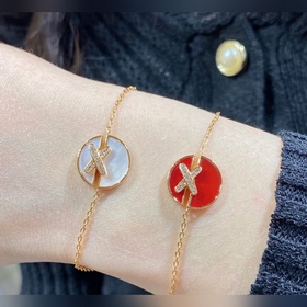 Материал： V-Gold. 5140180 Браслет CHAUMET с перекрещенными кругл